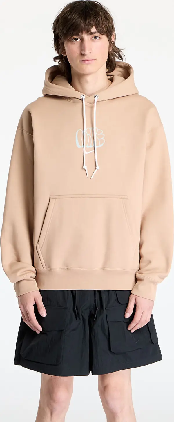 Nike Mikina Nike Solo Swoosh Men's Fleece Hoodie Hemp XL