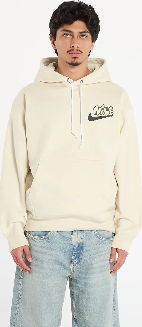 Nike Mikina Nike Solo Swoosh Men's Fleece Hoodie Lt Khaki XL