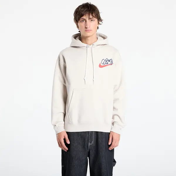 Nike Mikina Nike Solo Swoosh Men's Fleece Hoodie Lt Orewood Brn XS