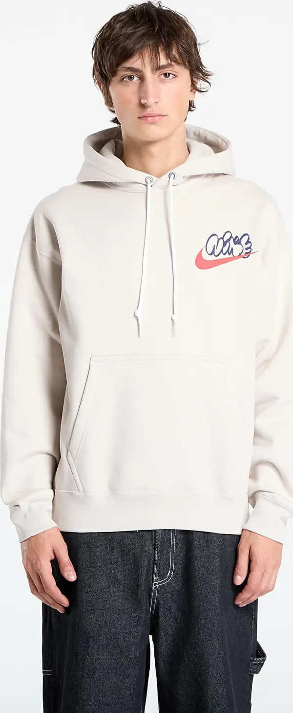 Nike Mikina Nike Solo Swoosh Men's Fleece Hoodie Lt Orewood Brn XS