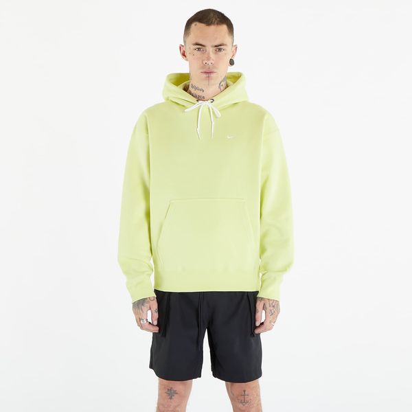 Nike Mikina Nike Solo Swoosh Men's Fleece Pullover Hoodie Luminous Green/ White M