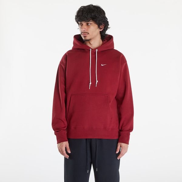 Nike Mikina Nike Solo Swoosh Men's Fleece Pullover Hoodie Team Red/ White XL