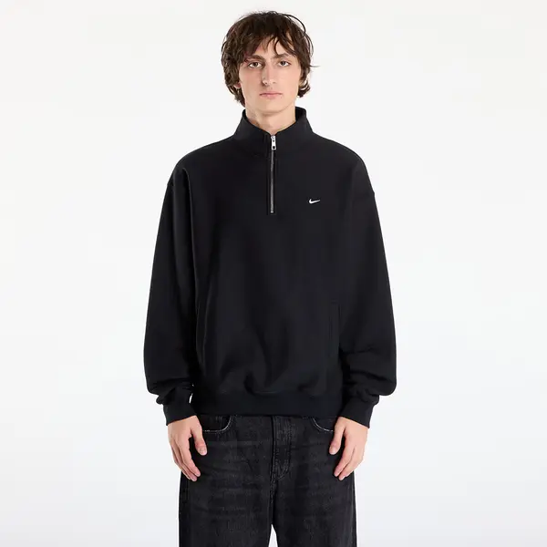 Nike Mikina Nike Solo Swoosh Men's Fleece Quarter-Zip Top Black/ White XS