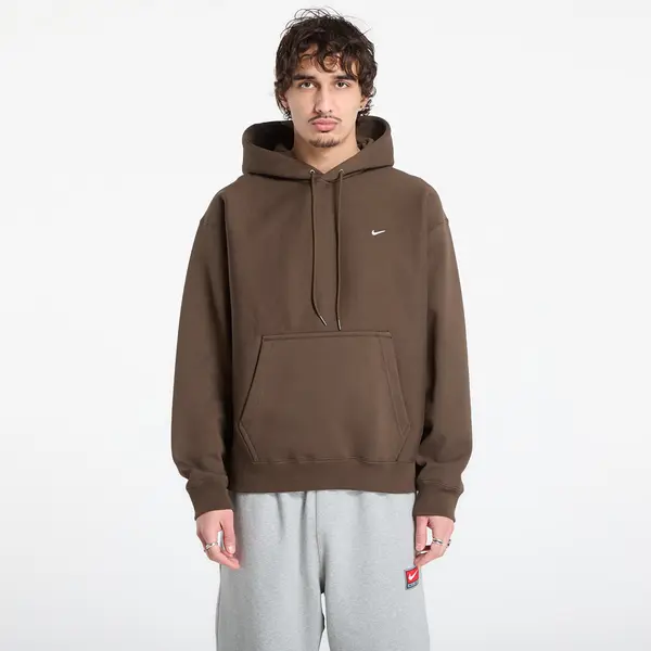 Nike Mikina Nike Solo Swoosh Men's Pullover Hoodie Dark Hazel/ White XS