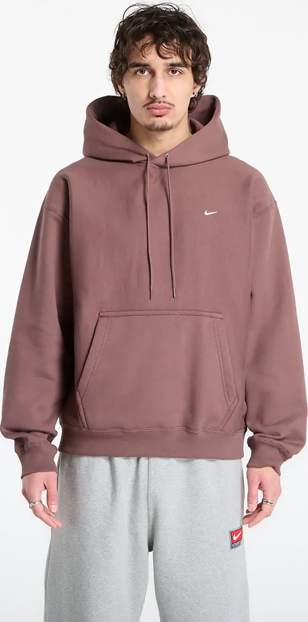 Nike Mikina Nike Solo Swoosh Men's Pullover Hoodie Tattoo/ White L