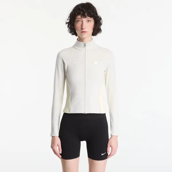 Nike Mikina Nike Sportswear Women's Full-Zip Long-Sleeve Top Light Bone/ Alabaster L