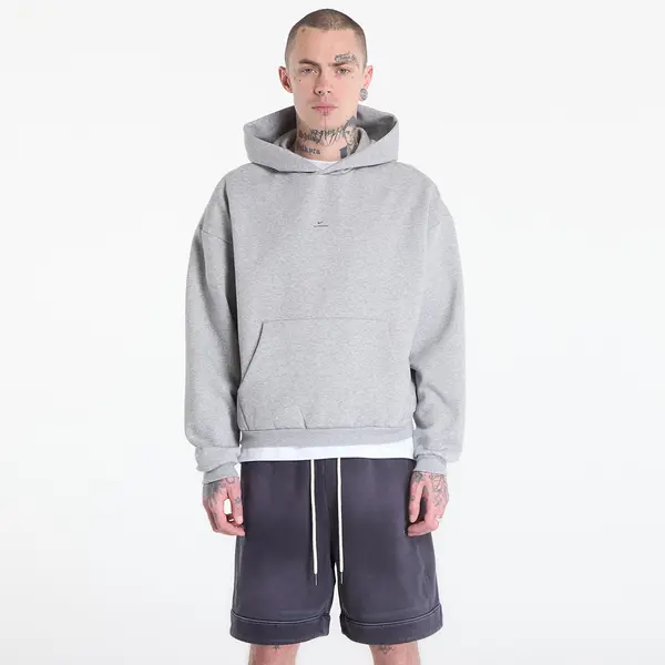 Nike Mikina Nike Standard Issue Men's Therma-FIT Brushed Basketball Pullover Hoodie Dk Grey Heather/ Black XL
