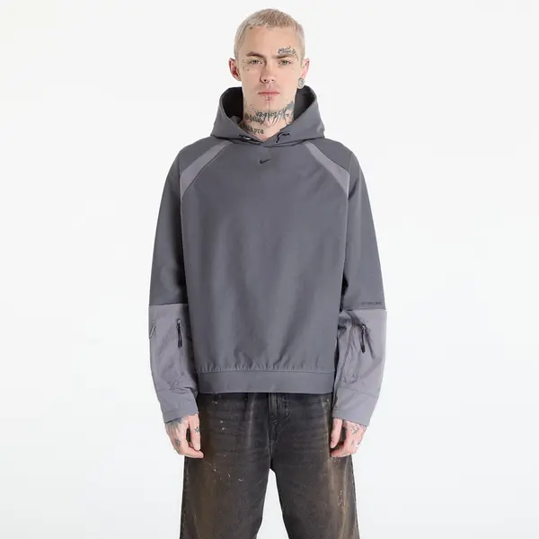 Nike Mikina Nike Tech Men's Dri-FIT Shori Knit Utility Hoodie Iron Grey/ Pencil Point/ Black M
