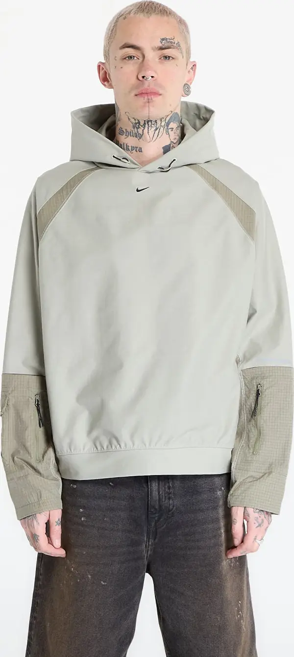 Nike Mikina Nike Tech Men's Dri-FIT Shori Knit Utility Hoodie Spruce Fog/ Silver Sage/ Black M