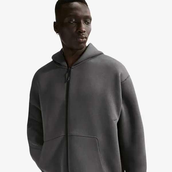 Nike Mikina Nike Tech Men's Fleece Full-Zip Hoodie Anthracite/ Black XXL