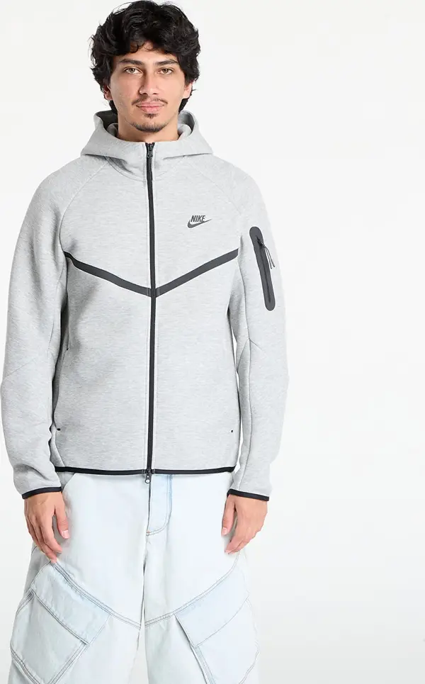 Nike Mikina Nike Tech Men's Fleece Windrunner Full-Zip Jacket Dk Grey Heather/ Black XS