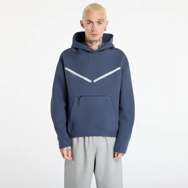 Nike Mikina Nike Tech Men's Pullover Hoodie with Reflective Accents Thunder Blue/ Black XXXL