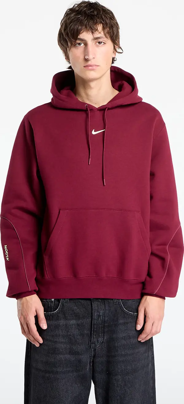 Nike Mikina Nike x NOCTA Fleece CS Hoodie Dark Beetroot/ Adobe/ Citron Tint XS