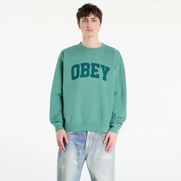 OBEY Clothing Mikina OBEY Collegiate Pigment Crew Pigment Rainforest XL