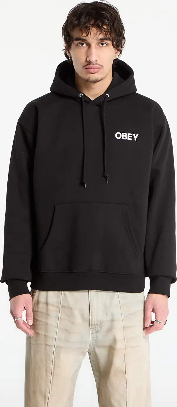 OBEY Clothing Mikina OBEY Doberman Pullover Hood Black L
