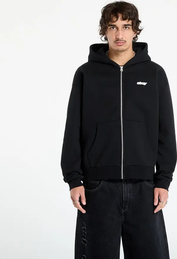 OBEY Clothing Mikina OBEY Gaze Extra Heavy Zip Hood Black XL