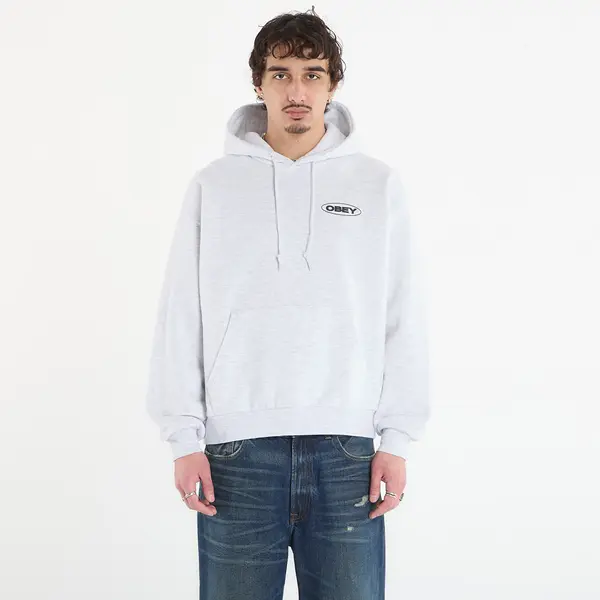 OBEY Clothing Mikina OBEY Oval Cities Hood Ash Grey L