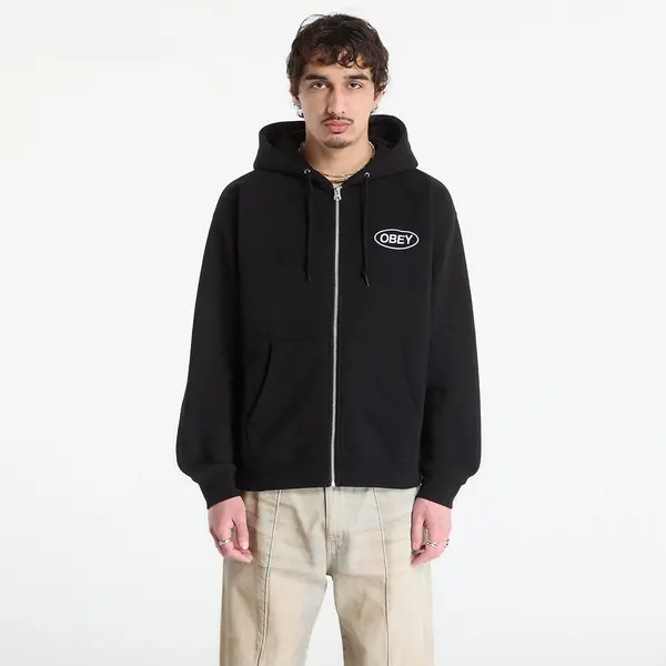 OBEY Clothing Mikina OBEY Oval Zip Hood Black L