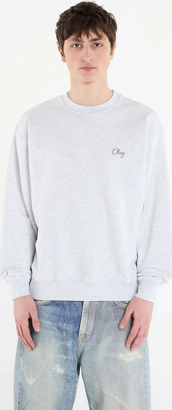 OBEY Clothing Mikina OBEY Paper Rose Heather Grey L