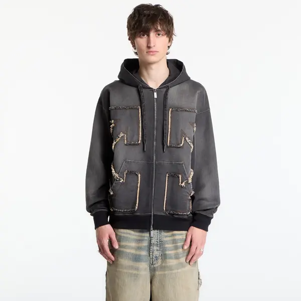 Off-White Mikina Off-White Arrow Distr Den Zip Skate Hoodie Highlighted Black XL
