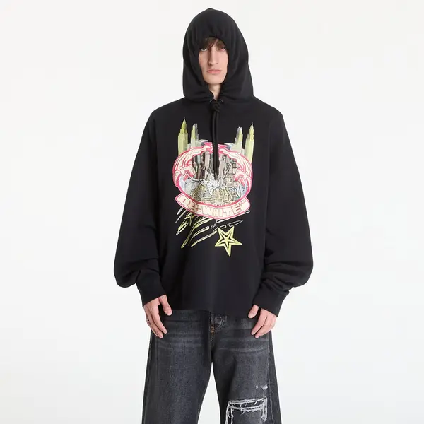 Off-White Mikina Off-White Big Frame Wrld Loose Hoodie Black XXL
