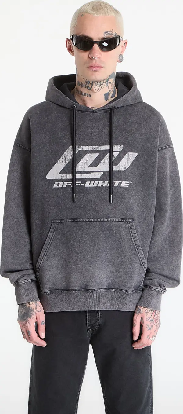 Off-White Mikina Off-White Ow Racing Skate Hoodie Mareado Black S