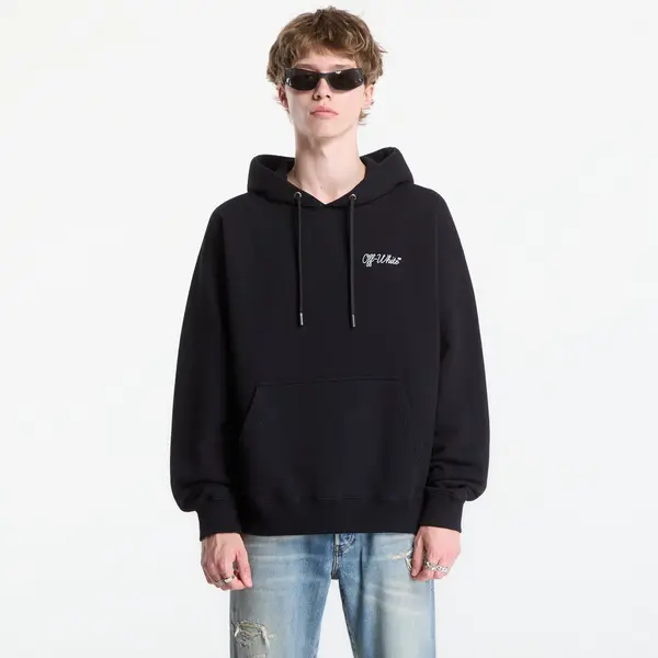 Off-White Mikina Off-White Script Logo Skate Hoodie UNISEX Black XL