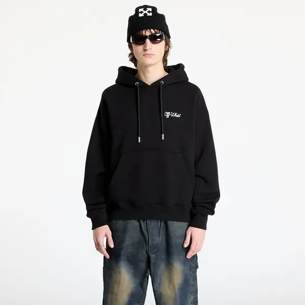 Off-White Mikina Off-White Script Skate Hoodie Black/ White S