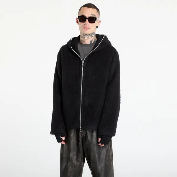 Our Legacy Mikina OUR LEGACY Full Zip Hood Black Hairy Wool 54