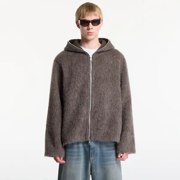 Our Legacy Mikina OUR LEGACY Full Zip Hood Mole Grey Hairy Wool 52