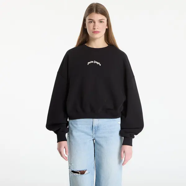 Palm Angels Mikina Palm Angels Curved Logo Loose Crop Crew Black/ Tofu M