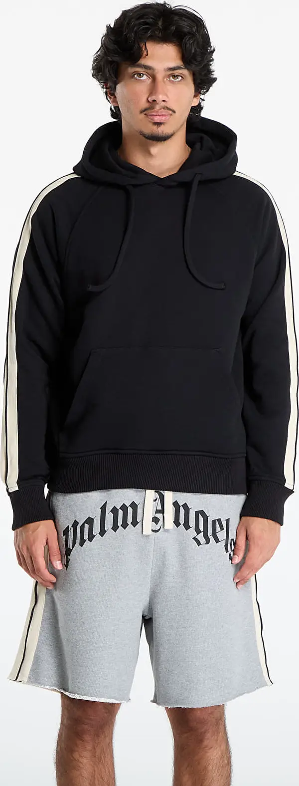 Palm Angels Mikina Palm Angels Curved Logo Track Hoody Black/ Off White XL