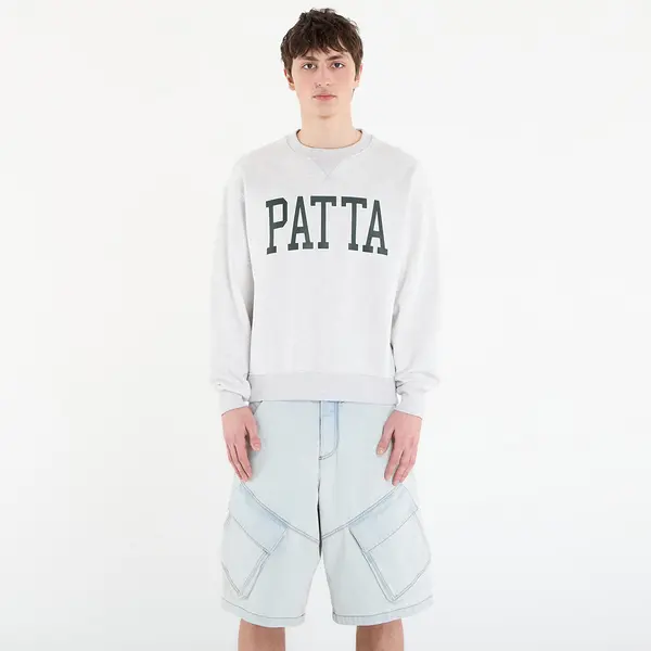 Patta Mikina Patta Arc Logo Crewneck Sweater UNISEX Light Melange Grey L