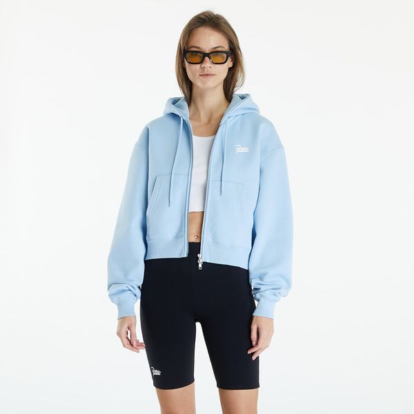 Patta Mikina Patta Femme Basic Crop Zip Up Hooded Sweater Blue Bell S