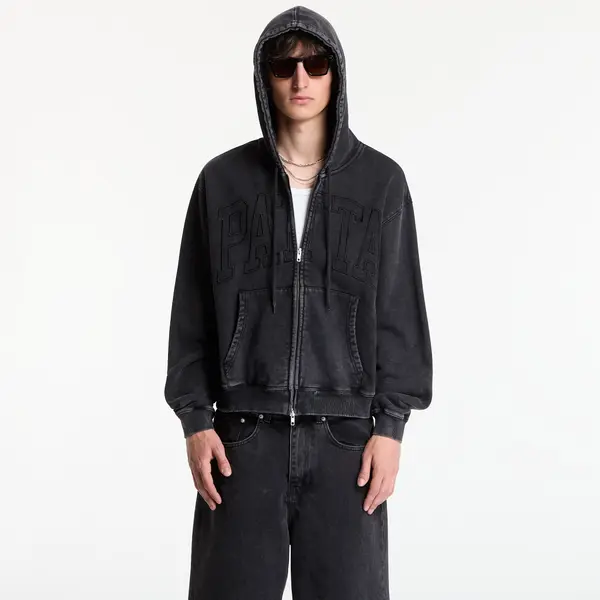 Patta Mikina Patta Loopback Logo Zip Hooded Sweater UNISEX Moonless Night XL