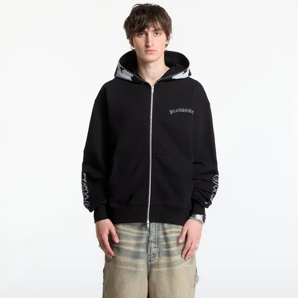 PLEASURES Mikina PLEASURES Balaclava Zip Hoodie Black L