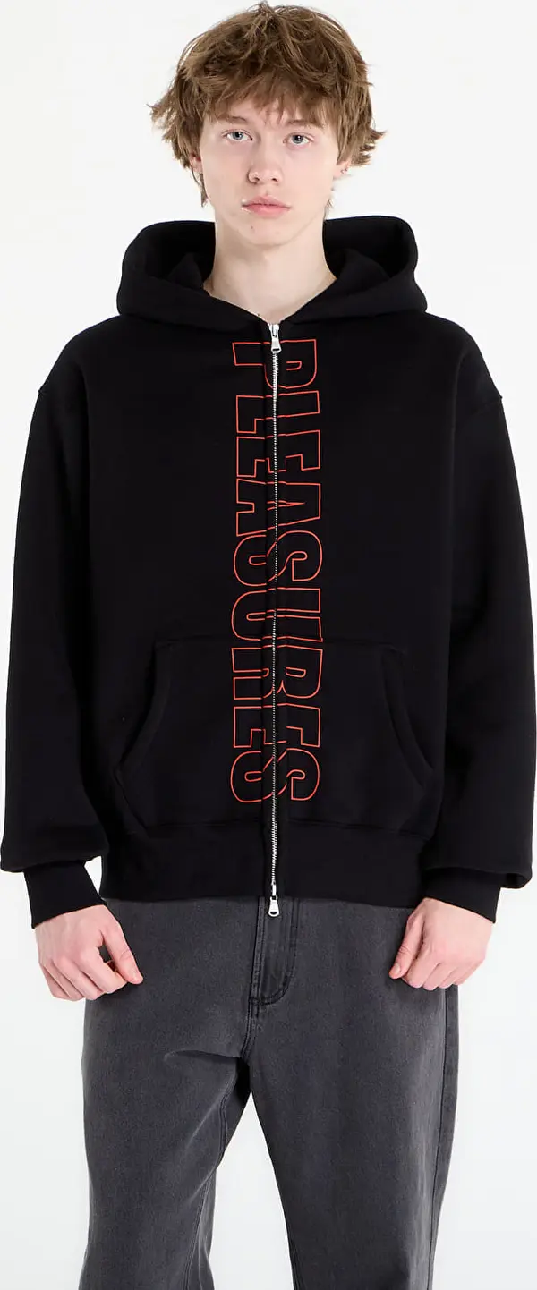 PLEASURES Mikina PLEASURES Impact Zip Hoodie Black M