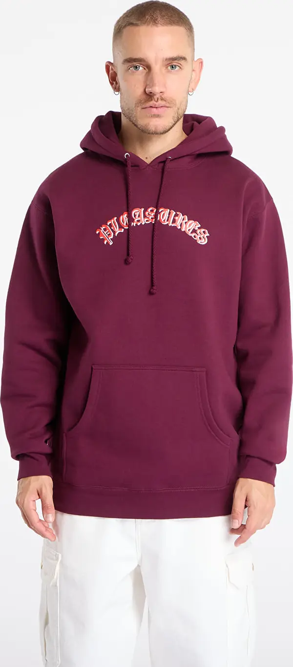 PLEASURES Mikina PLEASURES Mirror Hoodie Eggplant S