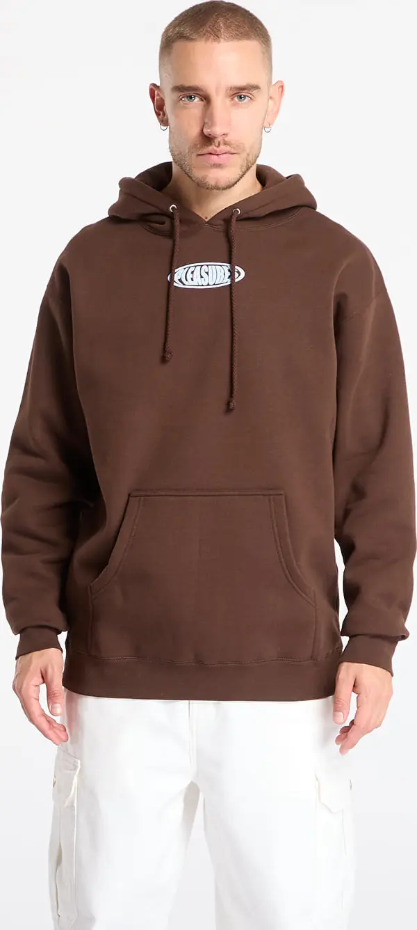 PLEASURES Mikina PLEASURES Overview Hoodie Brown S