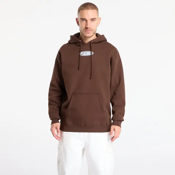 PLEASURES Mikina PLEASURES Overview Hoodie Brown S