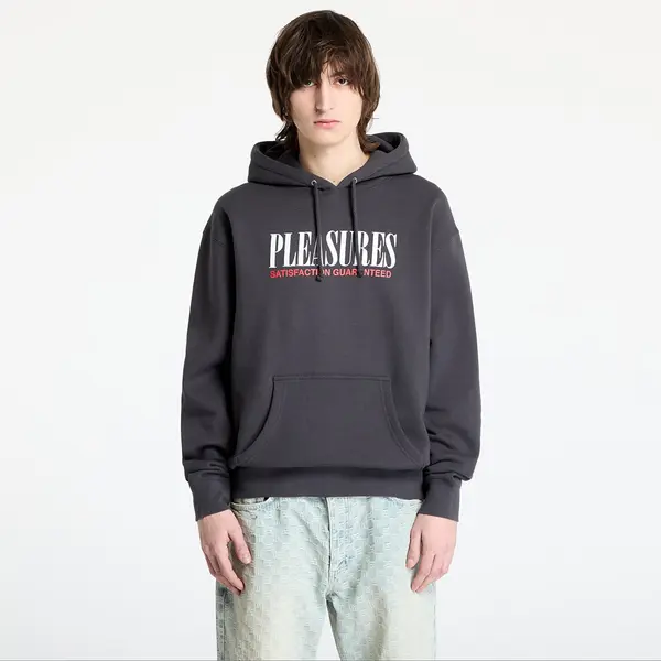 PLEASURES Mikina PLEASURES Satisfaction Hoodie Asphalt S