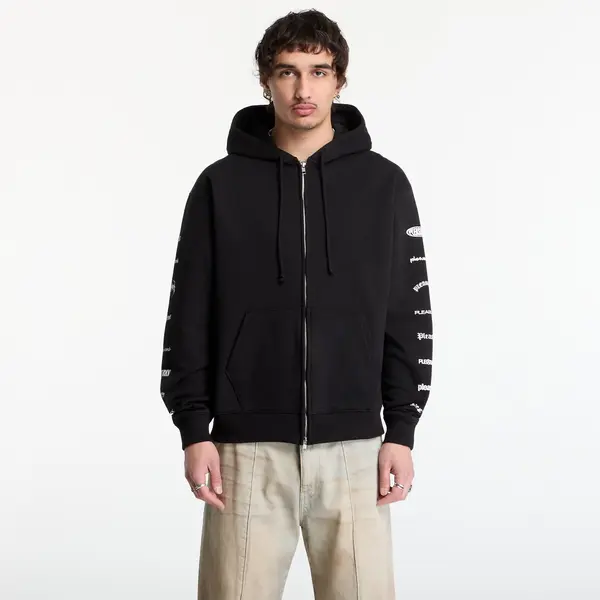 PLEASURES Mikina PLEASURES Woodmark Zip Hoodie Black S