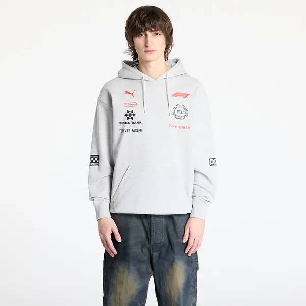 Puma Mikina Puma F1 Racing Hoodie Light Gray Heather XL