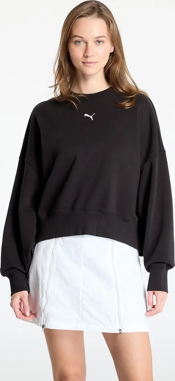 Puma Mikina Puma Wardrobe Essentials Over-Oversized Crew PUMA Black M