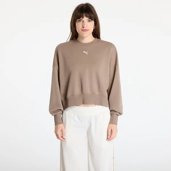 Puma Mikina Puma Wardrobe Essentials Over-Oversized Crew TR Totally Taupe L