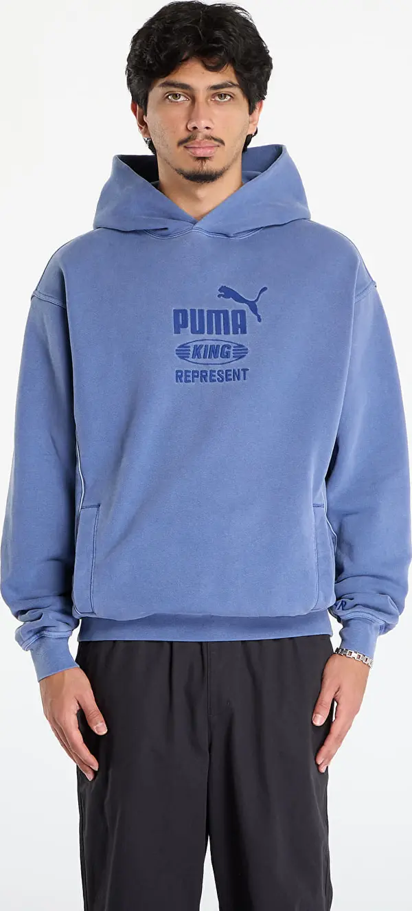 Puma Mikina Puma x REPRESENT Graphic Hoodie Blue Dusk L