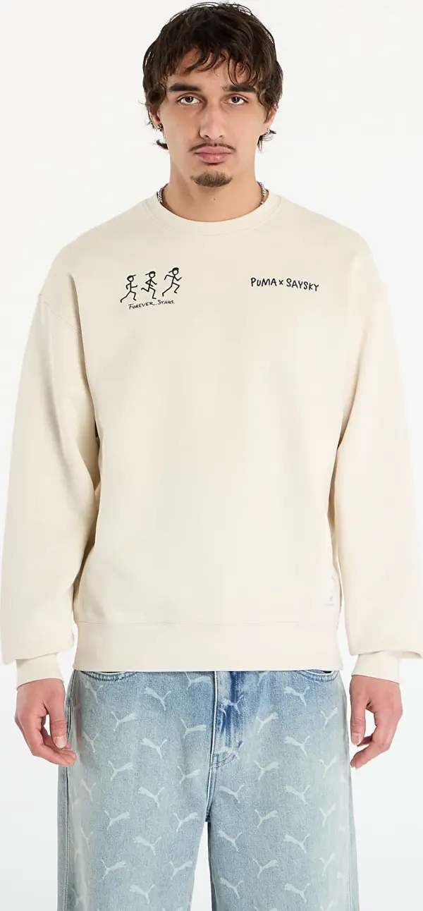 Puma Mikina Puma x Saysky Crew Sweatshirt UNISEX Alpine Snow XL