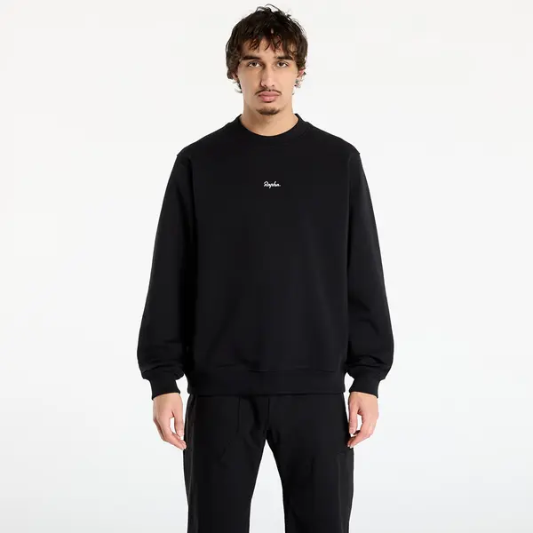 Rapha Mikina Rapha Men's Heavyweight Cotton Sweatshirt Black/ White XL