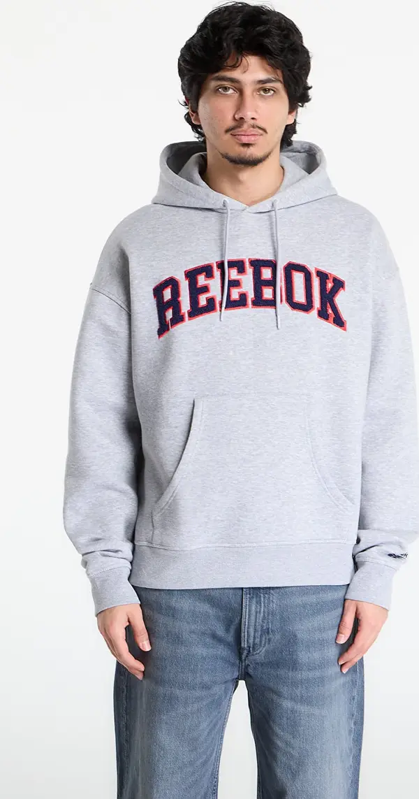 Reebok Mikina Reebok Freshman Hoodie Athletic Grey Marl L