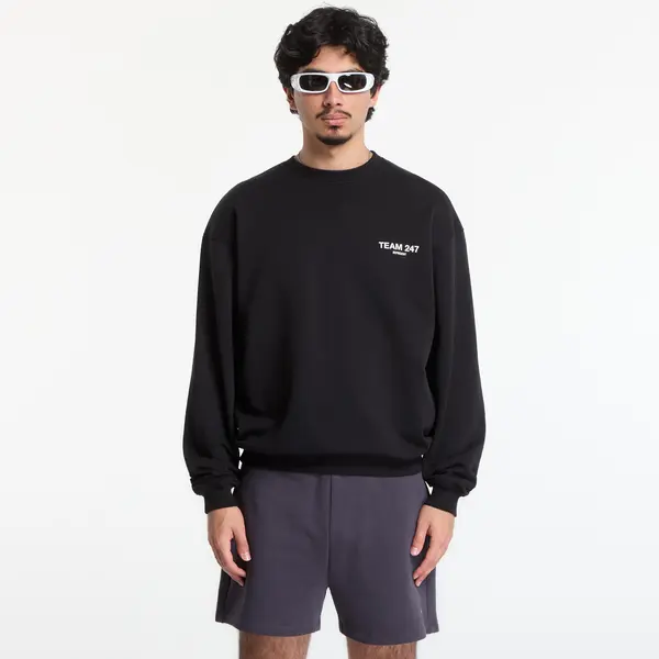 REPRESENT Mikina REPRESENT 247 Team Oversized Crew UNISEX Jet Black XXL